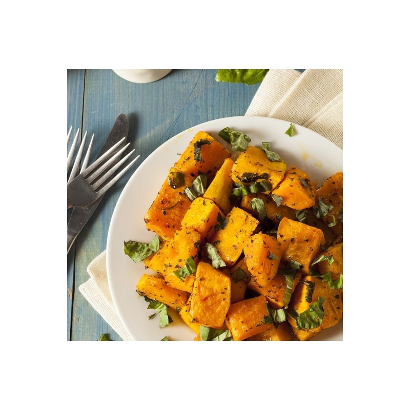 Dès 15/18 mois : Déjeuner - Courge Butternut à la coriandre, Riz à l'hibiscus et Lieu noir à l'huile d'olive Texture "Morceaux" DLC 09/04/2025