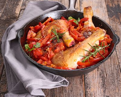 Dès 6/8 mois : Déjeuner - Poulet basquaise revisité (carottes, tomates, poivrons) au boulgour Texture "Lisse" DLC 18/05/2025